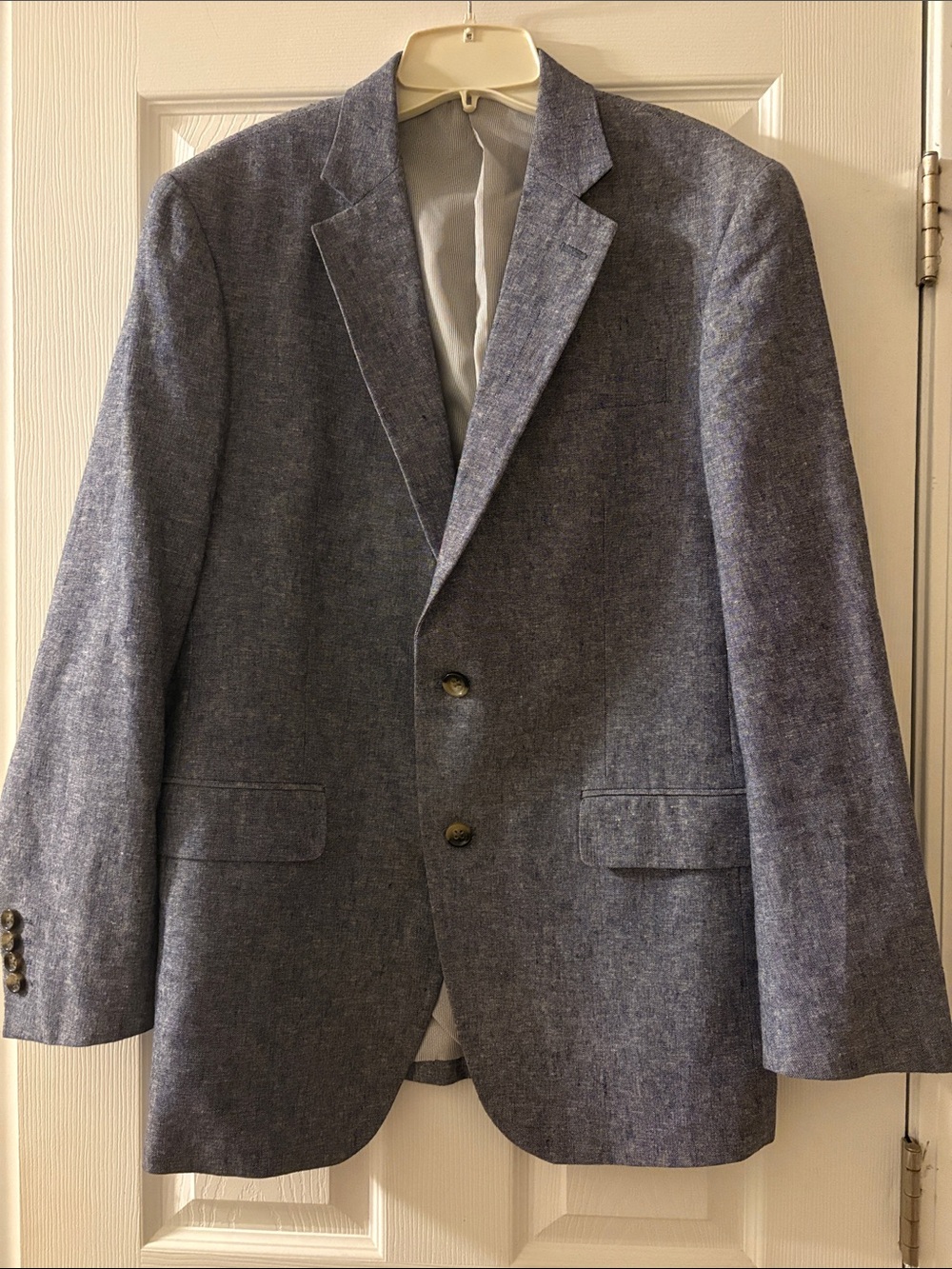 Stafford Men's Heathered Blue Sport Coat Blazer